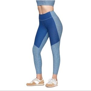 OUTDOOR VOICES Leggings Two Tone Warmup Mist Deep Sea Women’s Size XS